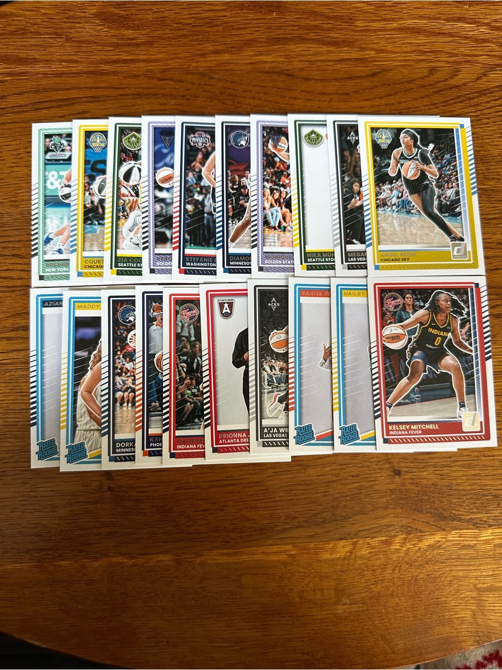 Russ WNBA Trading Cards - Red, Yellow, Blue, Green, Purple Accents